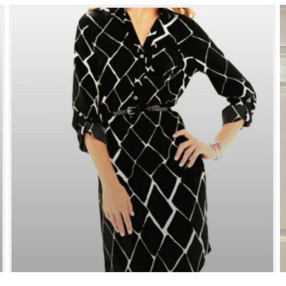 The Limited Ashton Black and White Shirt Short Dress size PS